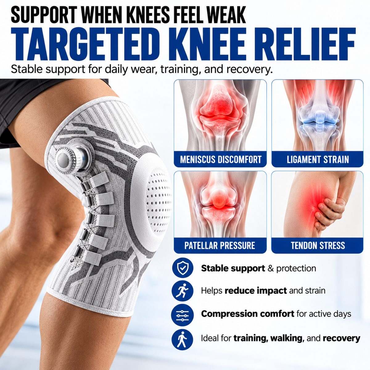 WORAQ  ™FlexDial Knee Brace