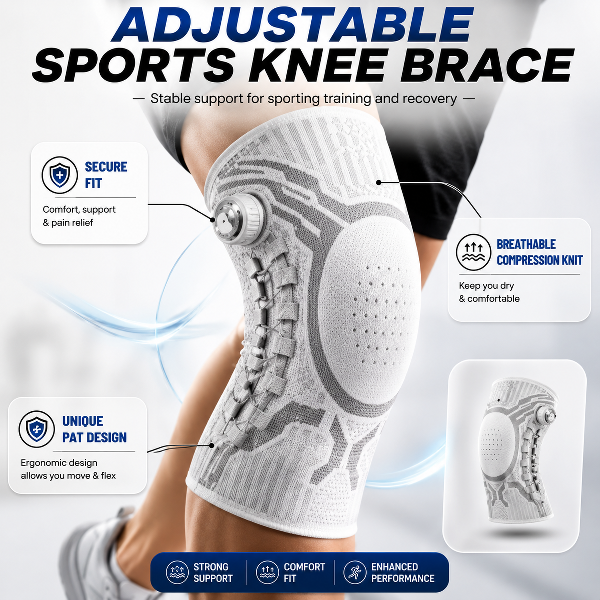WORAQ  ™FlexDial Knee Brace
