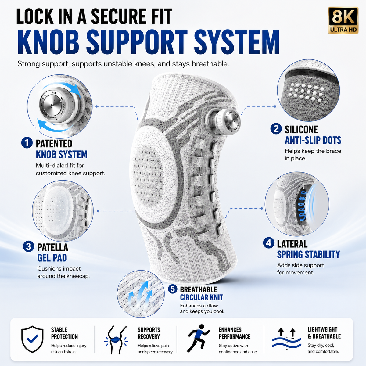WORAQ  ™FlexDial Knee Brace
